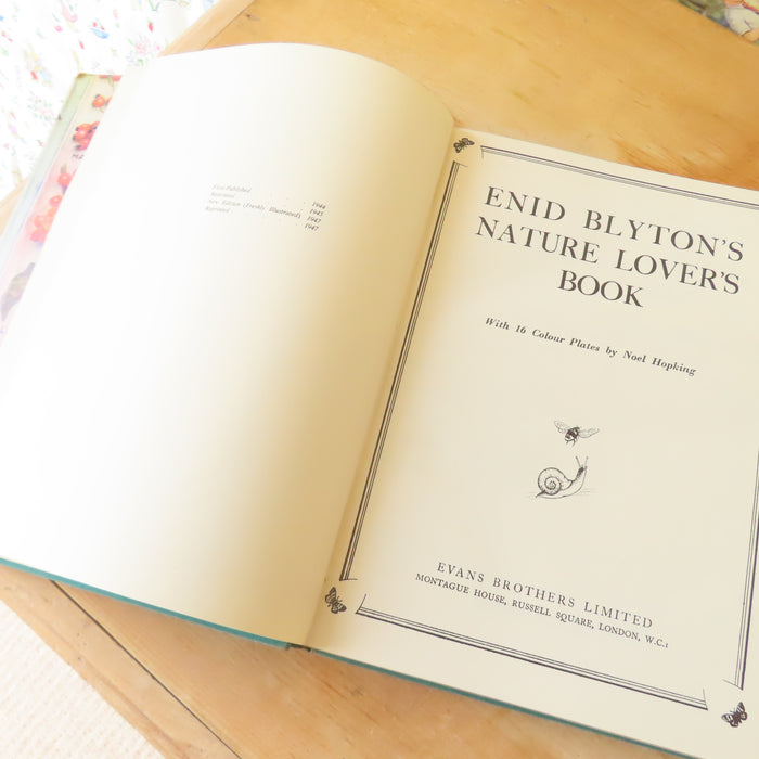 VINTAGE book -  Enid Blyton's Nature Lover's Book (1947)