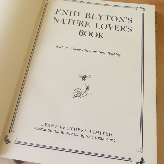 VINTAGE book -  Enid Blyton's Nature Lover's Book (1947)