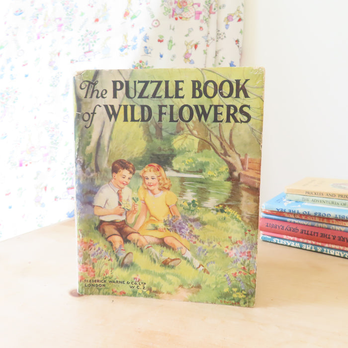 VINTAGE book -  The Puzzle Book of Wild Flowers (1949)