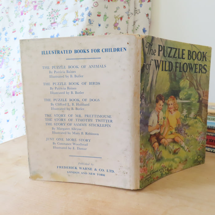 VINTAGE book -  The Puzzle Book of Wild Flowers (1949)
