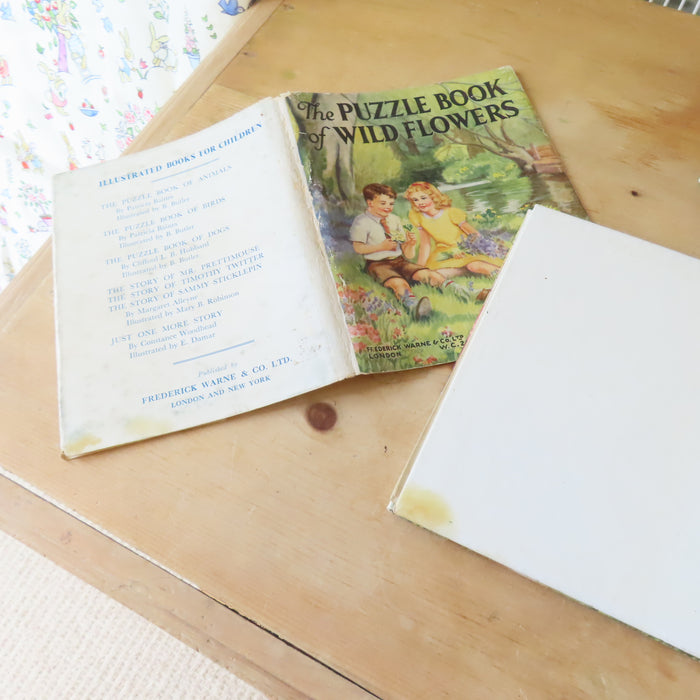 VINTAGE book -  The Puzzle Book of Wild Flowers (1949)