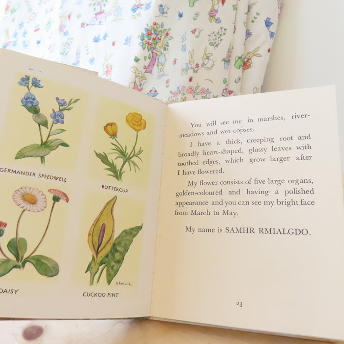 VINTAGE book -  The Puzzle Book of Wild Flowers (1949)
