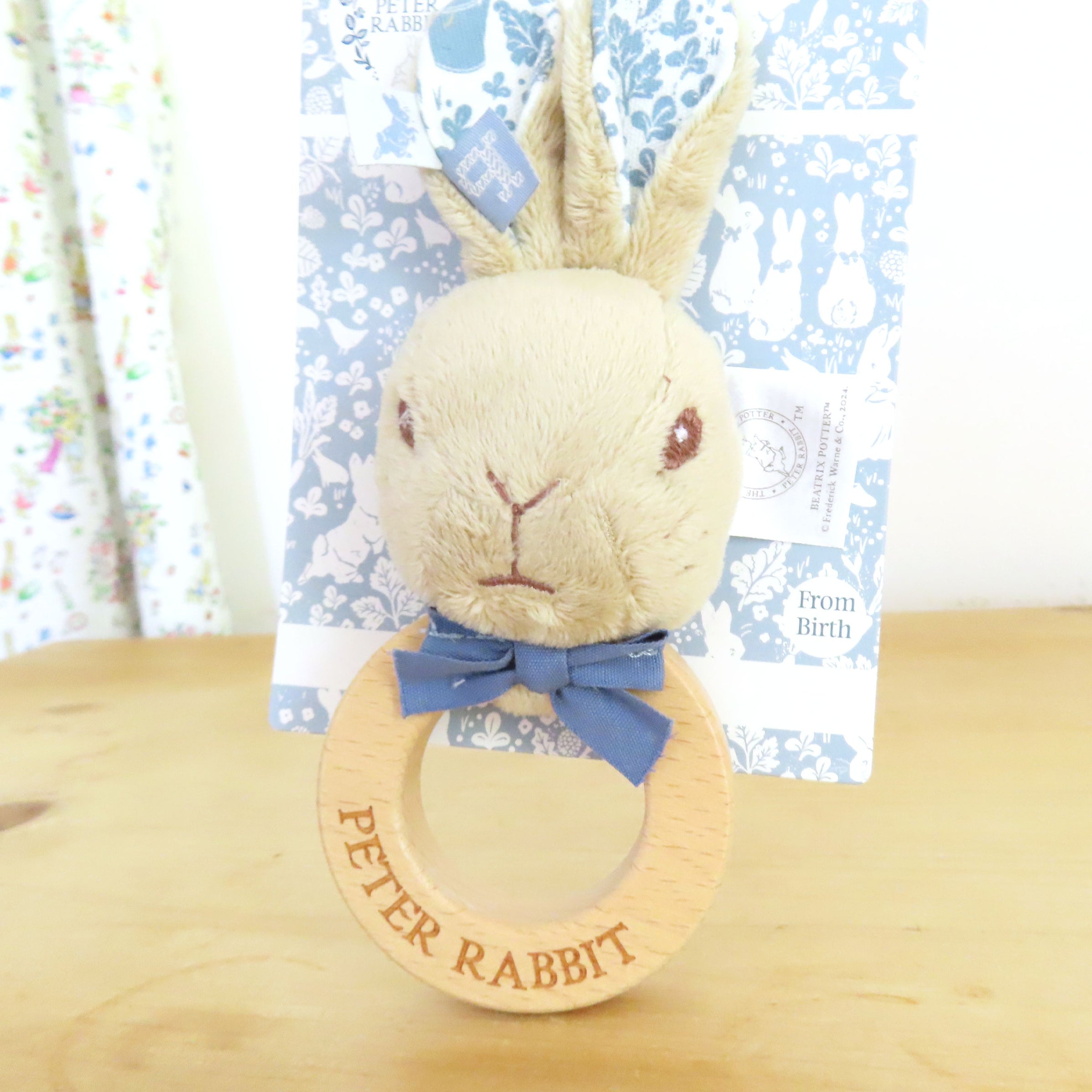 Peter Rabbit Silver Rattle Beatrix Potter Peter Rabbit Ring Rattle– Cottontails Baby