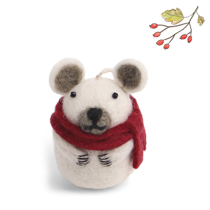 En Gry & Sif round polar bear with scarf