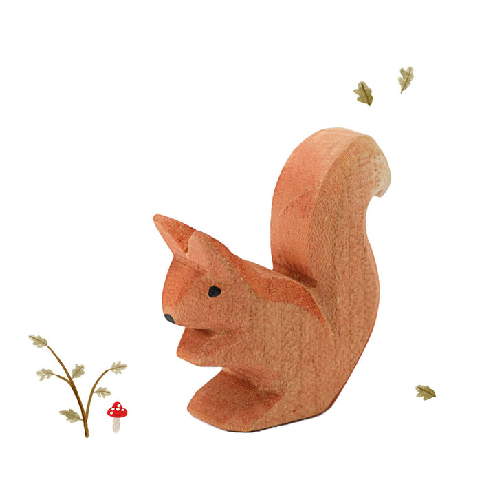 Ostheimer wooden toy animal - sitting squirrel