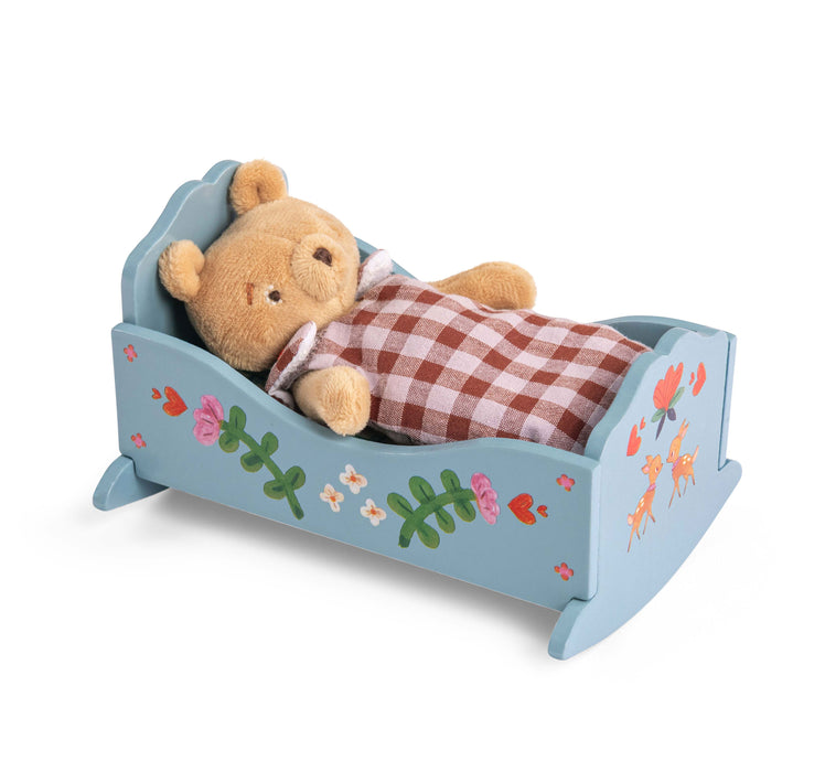 Moulin Roty Minouchkas Wooden Cradle & Quilt