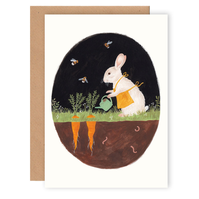 Greeting Card - Rabbit Gardener