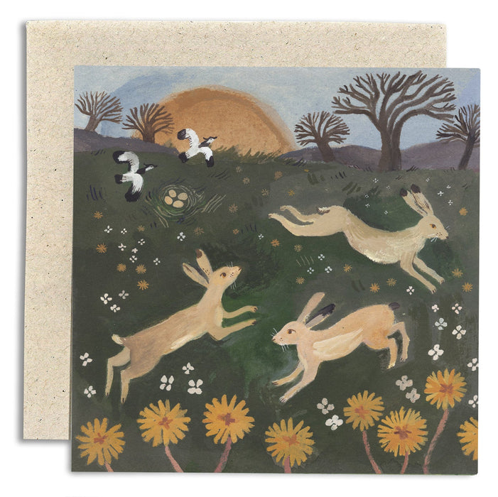 Hares & Lapwings Card