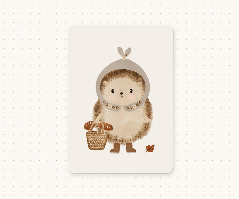 Postcard & Envelope - Foraging Hedgehog
