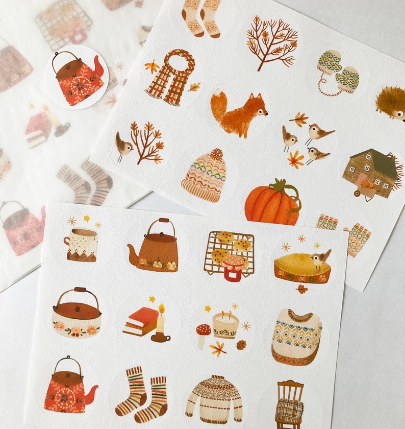 Handmade Paper Stickers - Autumn– Cottontails Baby