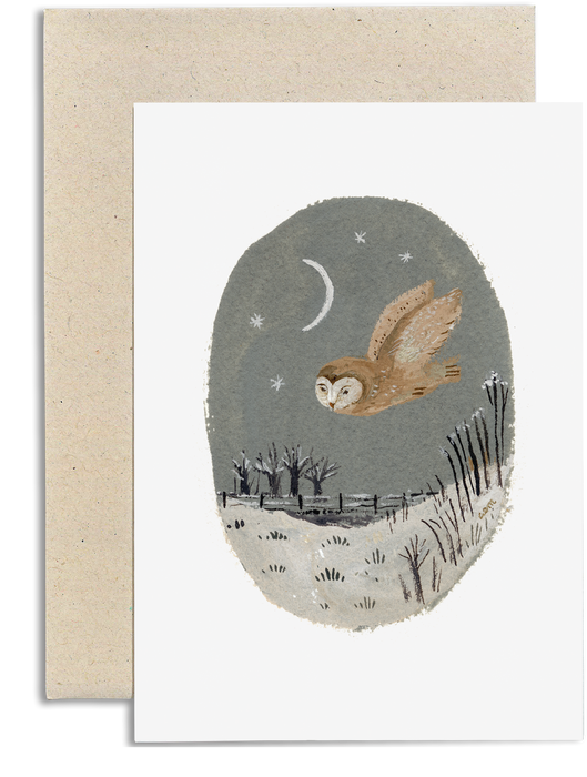 Owl at Twilight Card