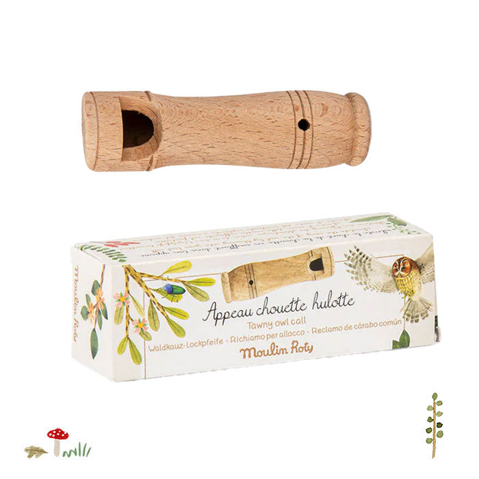 Moulin Roty wooden owl whistle