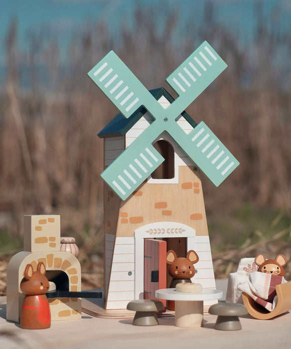 Penny Windmill & Field Mice - Wooden Countryside Play Set