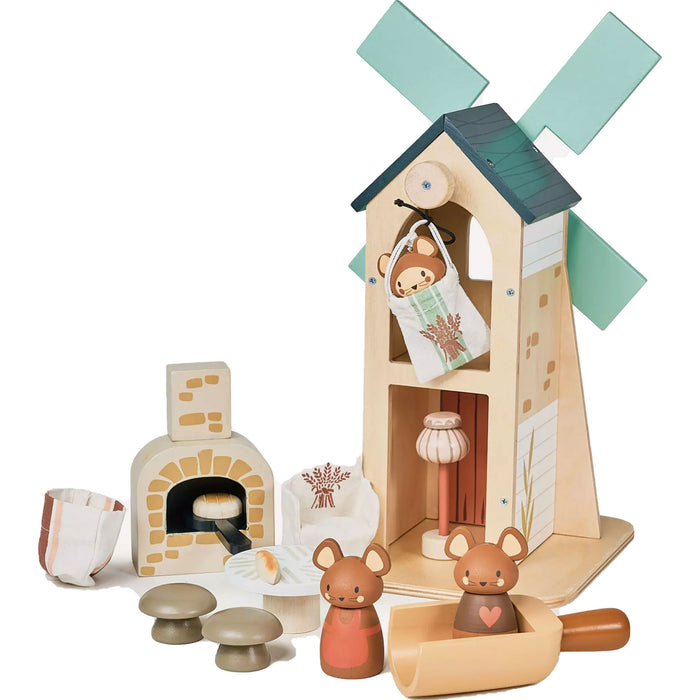 Penny Windmill & Field Mice - Wooden Countryside Play Set