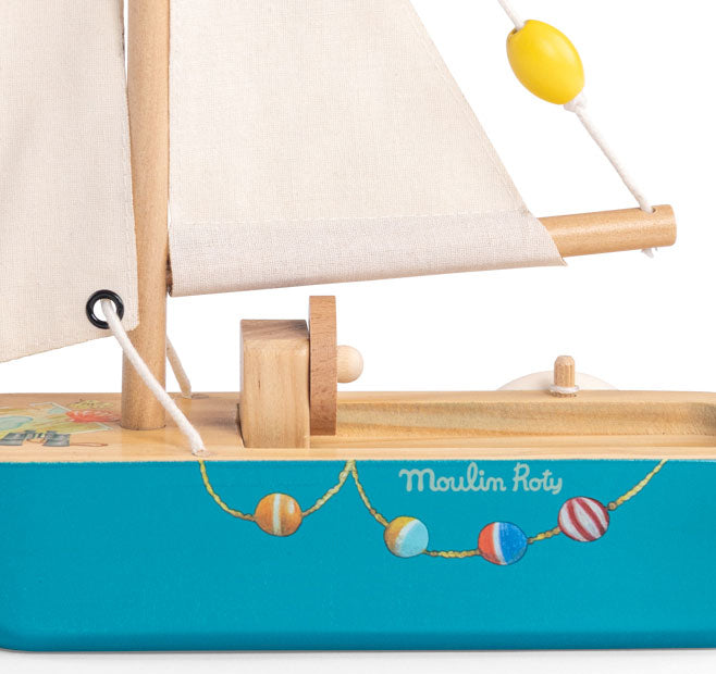 Moulin Roty Grand Family Wooden Sailboat