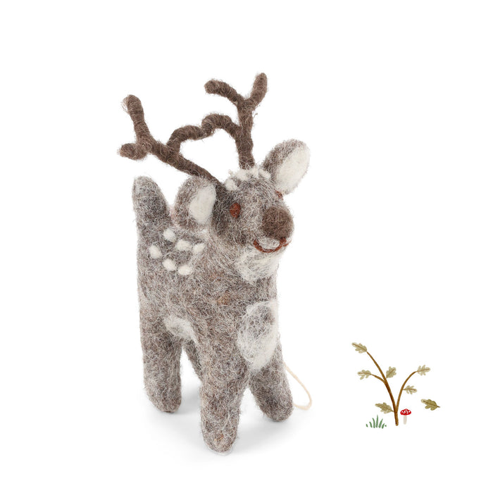 En Gry & Sif cute grey deer - small