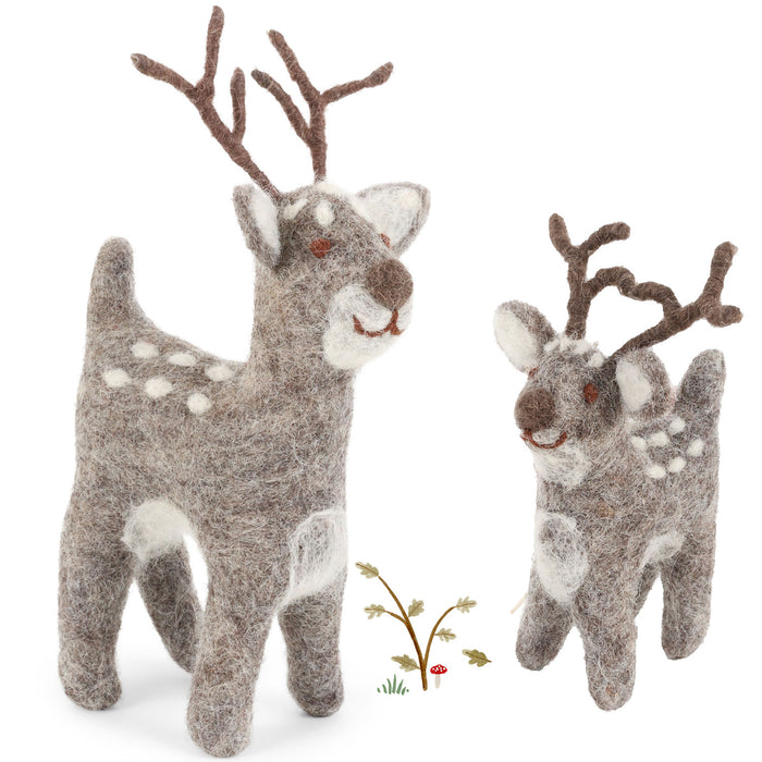 En Gry & Sif cute grey deer - large