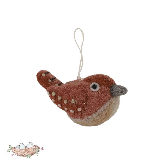 Gry & Sif felt wren