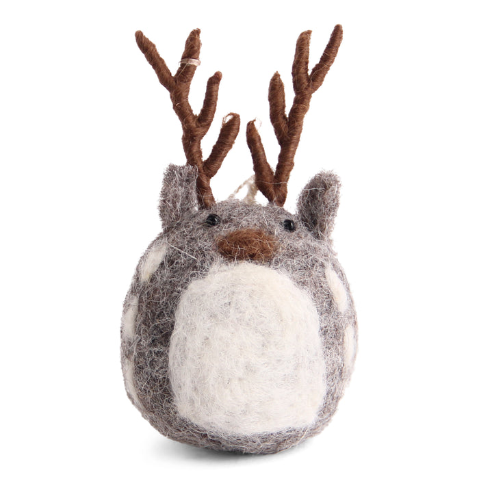 En Gry & Sif little round deer with antlers - grey