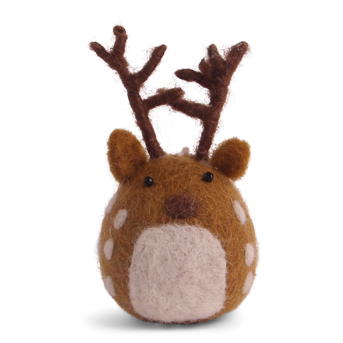 En Gry & Sif little round deer with antlers - brown