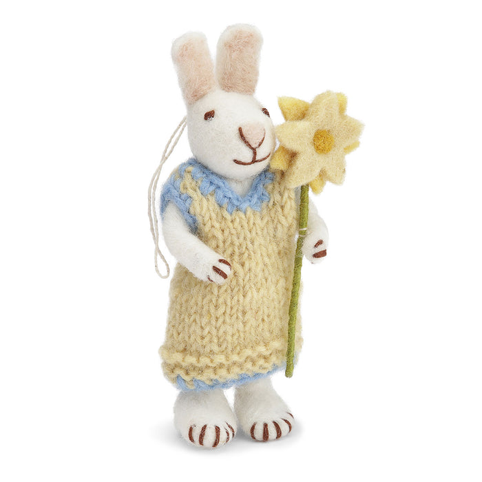 En Gry & Sif little grey rabbit - yellow dress
