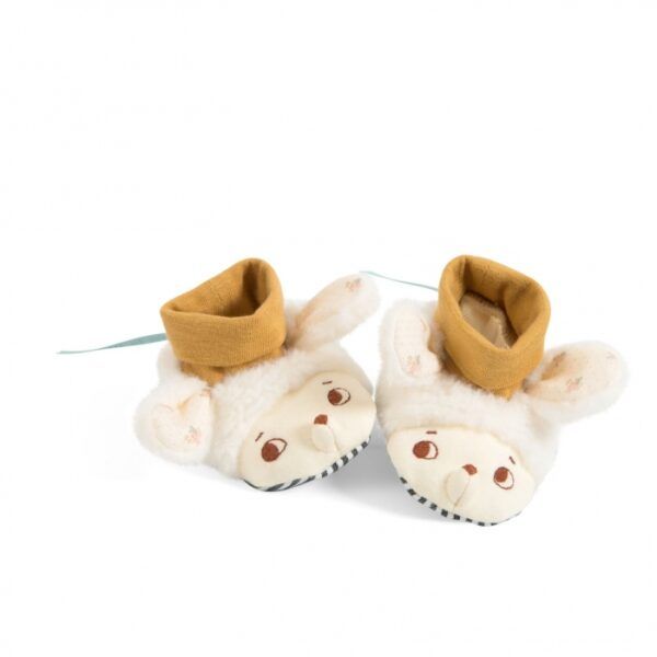 Moulin Roty Apres la Pluie baby slippers - sheep