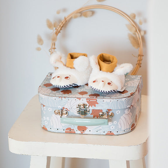 Moulin Roty Apres la Pluie baby slippers - sheep