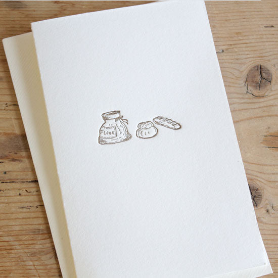 Cottontails handmade card - bread