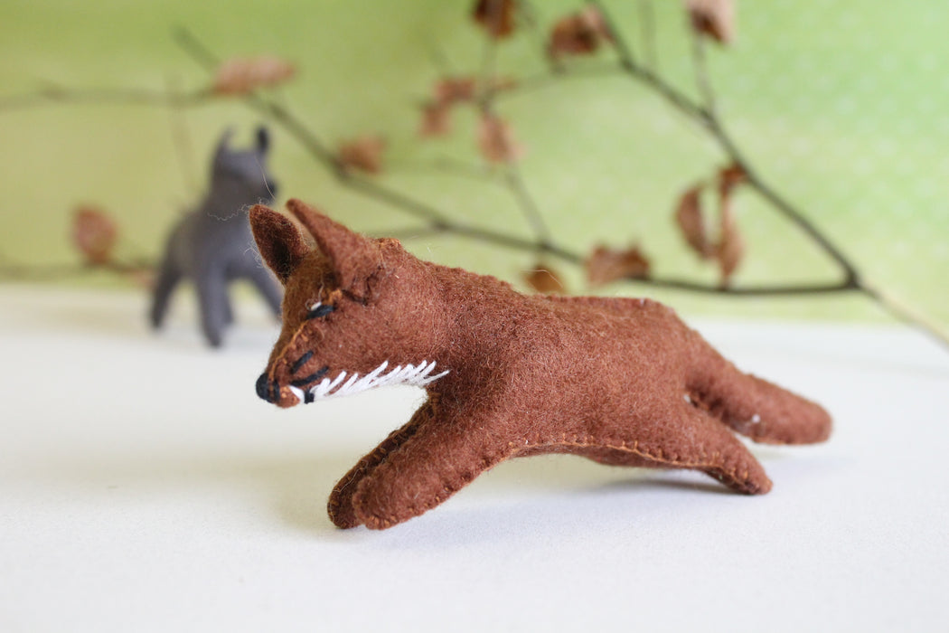 Handmade little felt fox