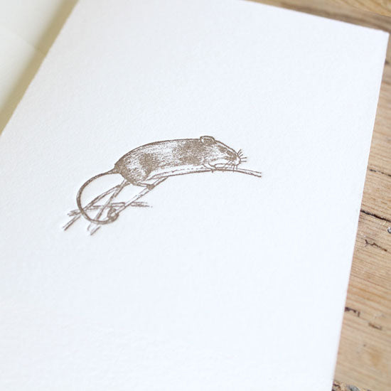 Cottontails handmade card - field mouse