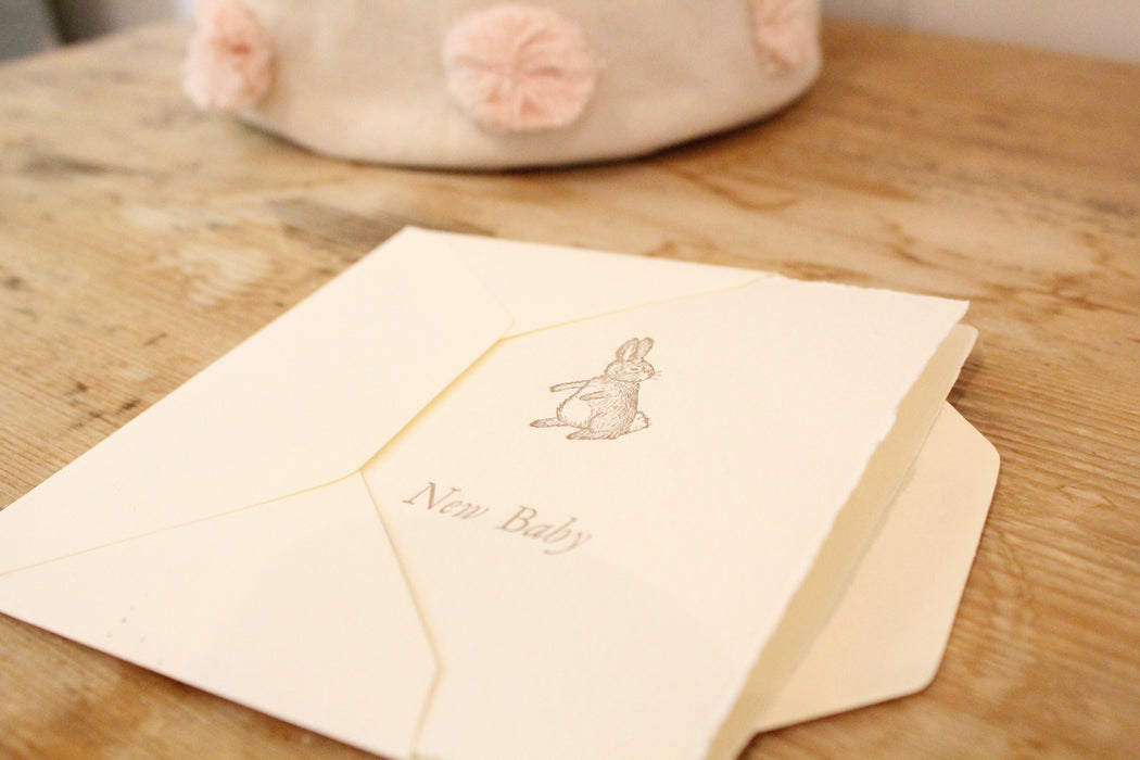 Cottontail Rabbit Card Cottontails handmade card - New Baby– Cottontails Baby