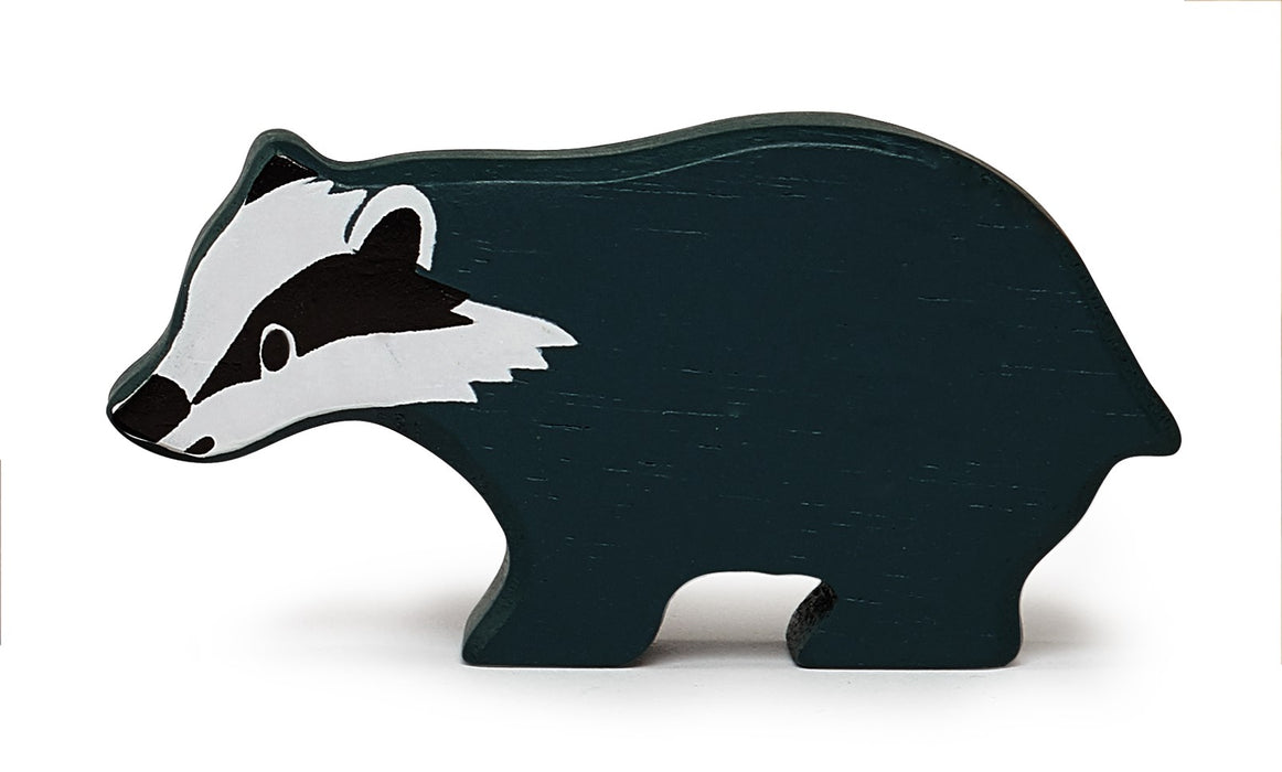 Little wooden woodland animal - badger