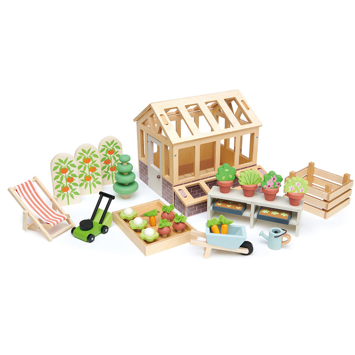 Wooden Greenhouse & Garden