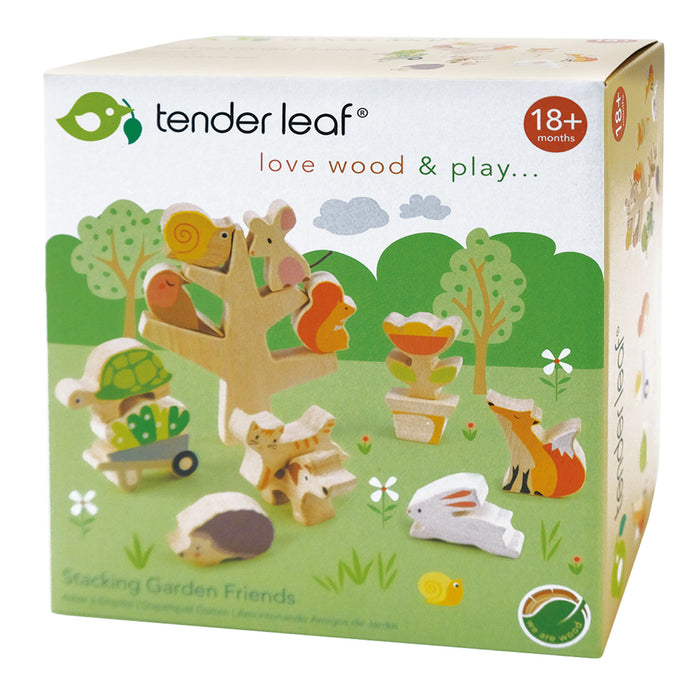 Tender Leaf Wooden Toy - Stacking Garden Friends
