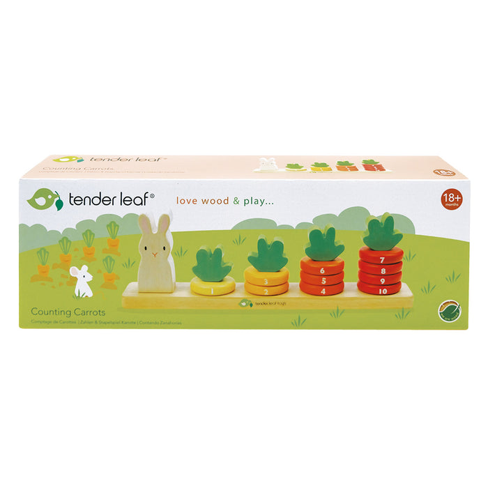 Tender Leaf Wooden Toy - Counting Carrots