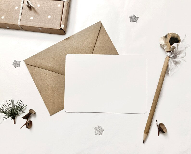 Postcard & Envelope - Jumping Fox