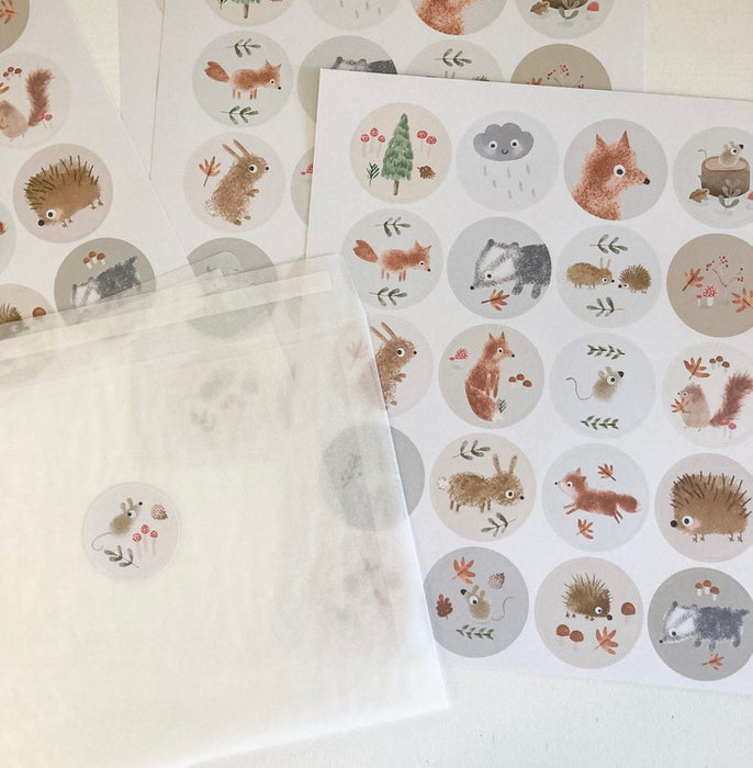 Handmade Paper Stickers - Little Animals