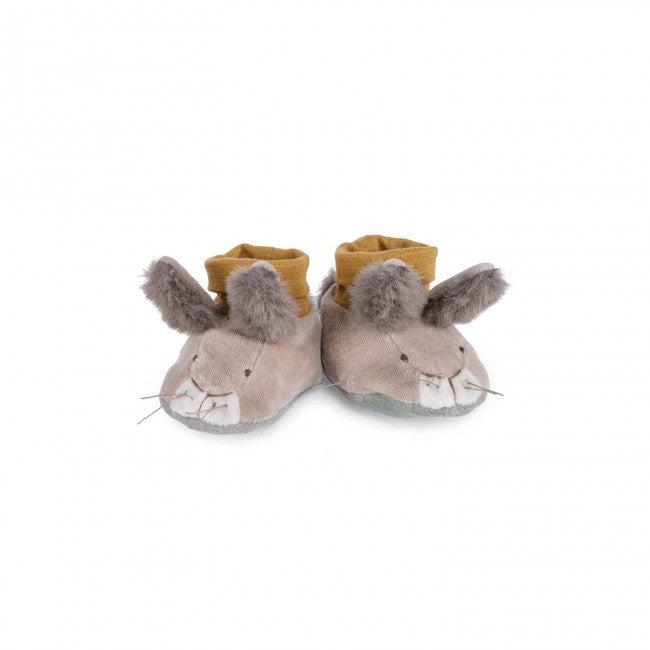 Moulin Roty Three Little Rabbits - baby slippers