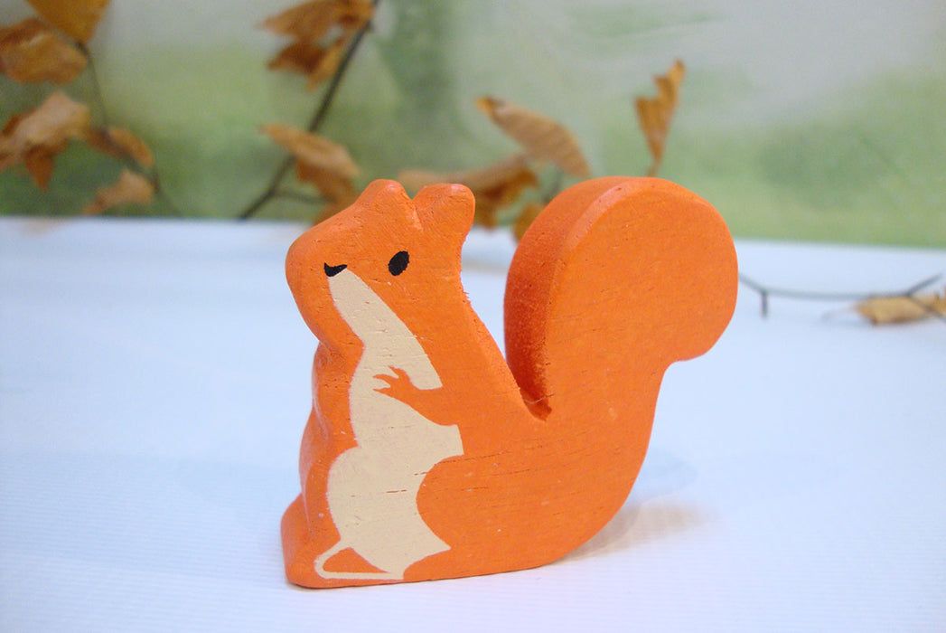 Little wooden woodland animal - squirrel